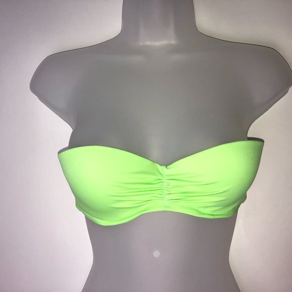 Victoria's Secret Swim Bra Strapless Neon Green 32B - Picture 1 of 7